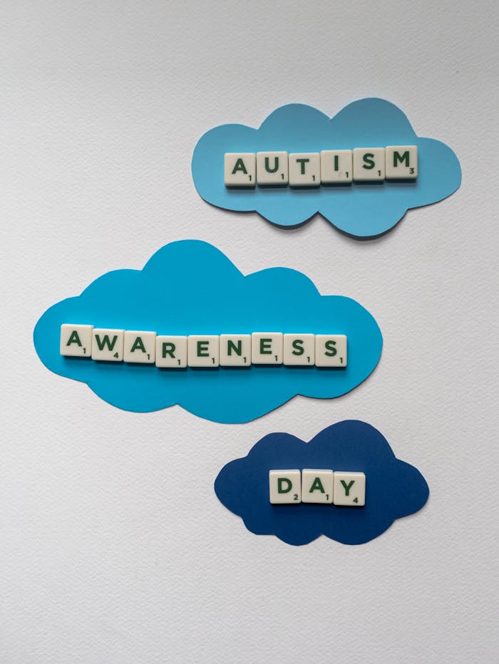 Letter Tiles on Cloud Cutouts